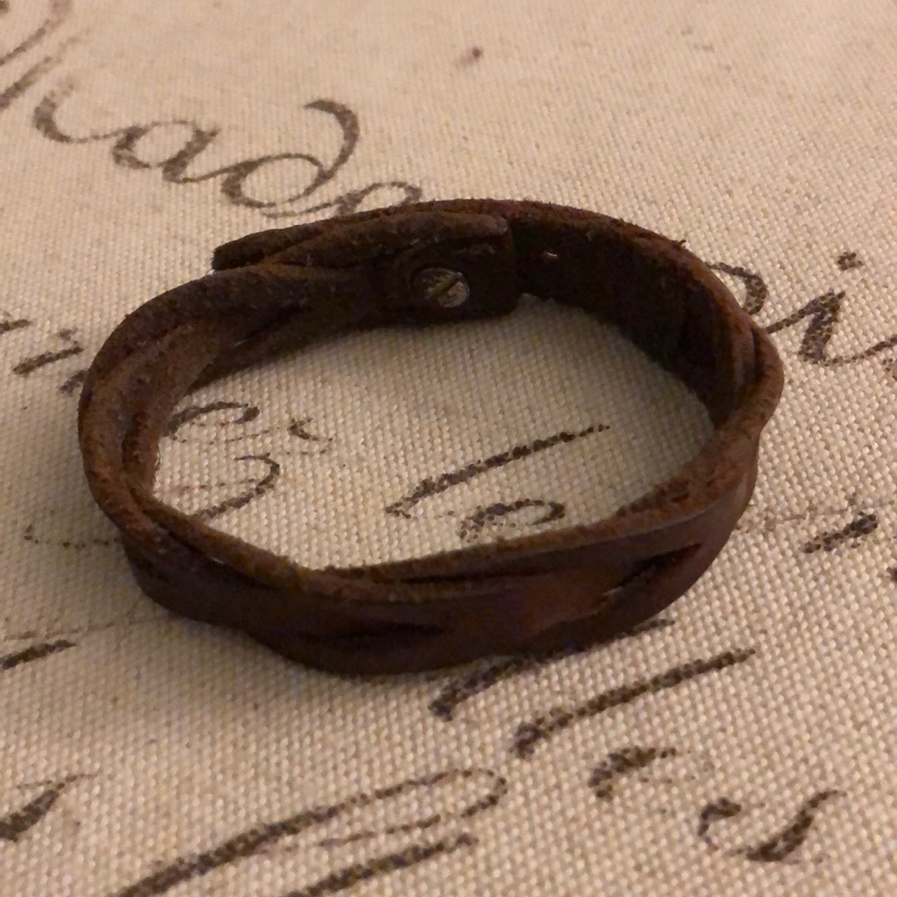 vintage leather wrap bracelet